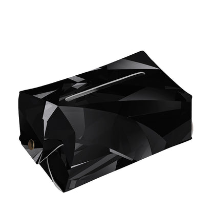Black Diamond Print Rectangle Tissue Box Cover