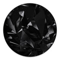 Black Diamond Print Round Floor Mat
