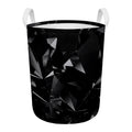 Black Diamond Print Round Laundry Basket