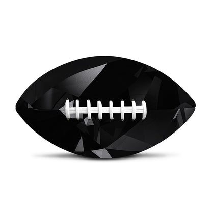 Black Diamond Print Rugby Ball