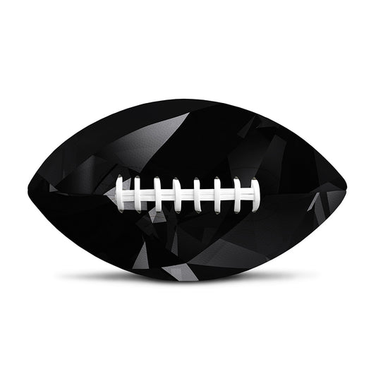 Black Diamond Print Rugby Ball