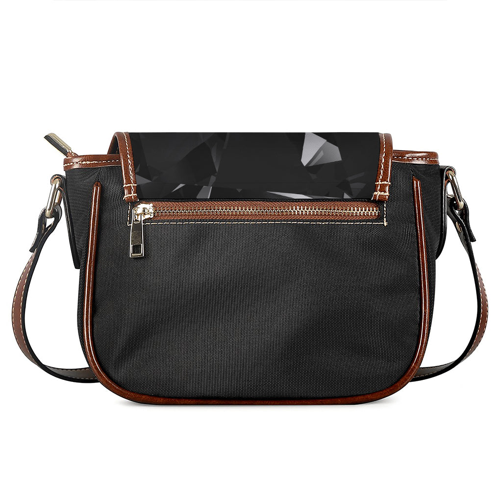 Black Diamond Print Saddle Bag