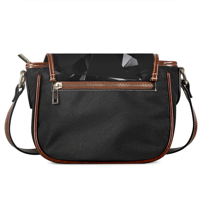 Black Diamond Print Saddle Bag