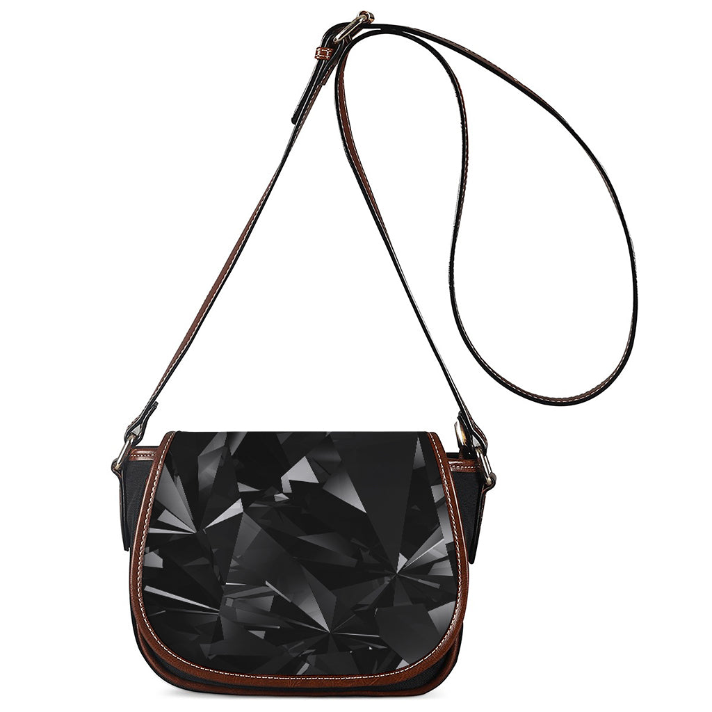 Black Diamond Print Saddle Bag