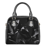 Black Diamond Print Shoulder Handbag