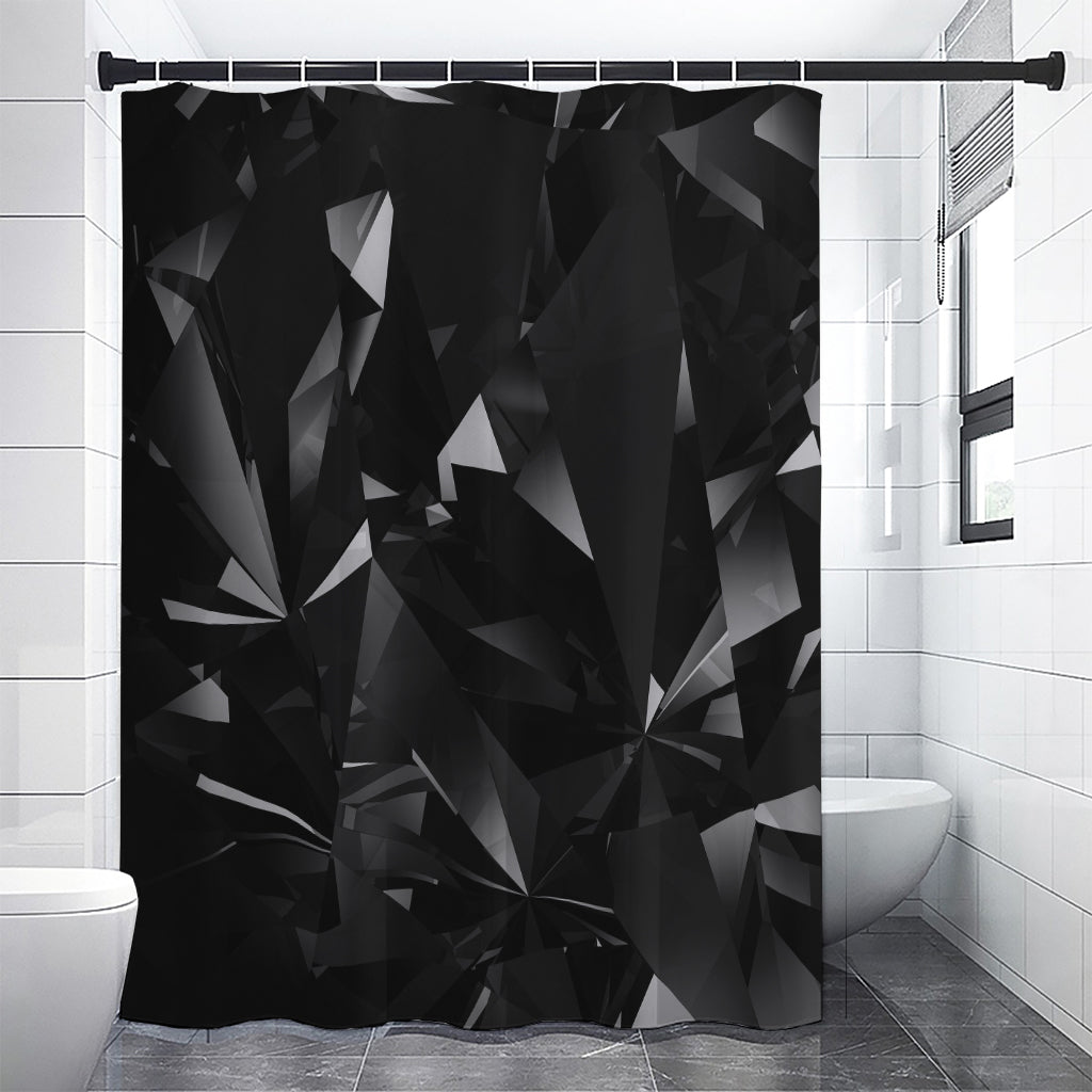 Black Diamond Print Shower Curtain