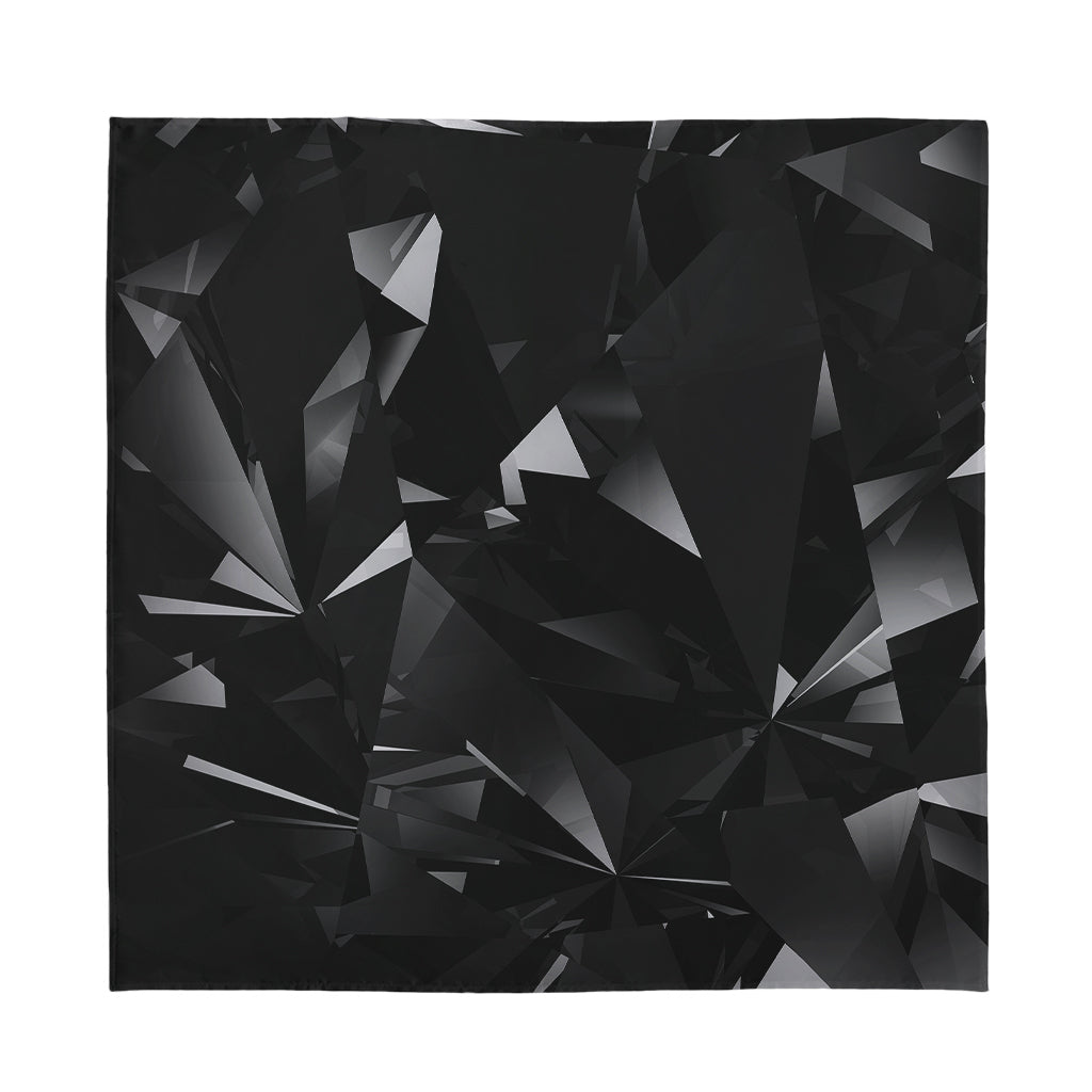 Black Diamond Print Silk Bandana