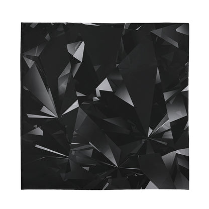 Black Diamond Print Silk Bandana