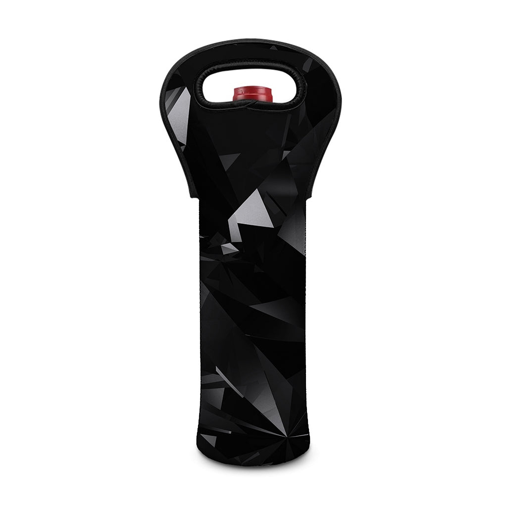 Black Diamond Print Single Neoprene Wine Tote