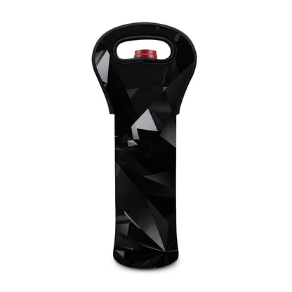 Black Diamond Print Single Neoprene Wine Tote