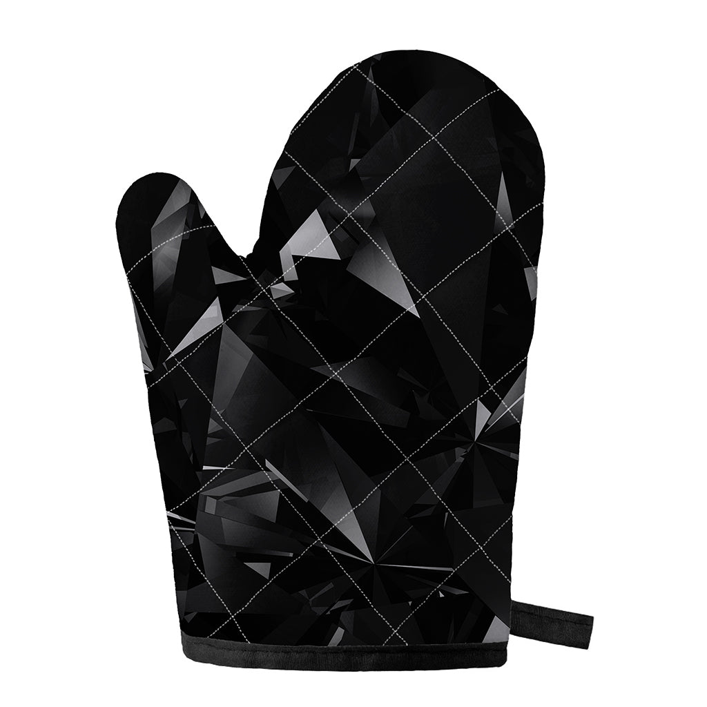 Black Diamond Print Single Oven Mitt