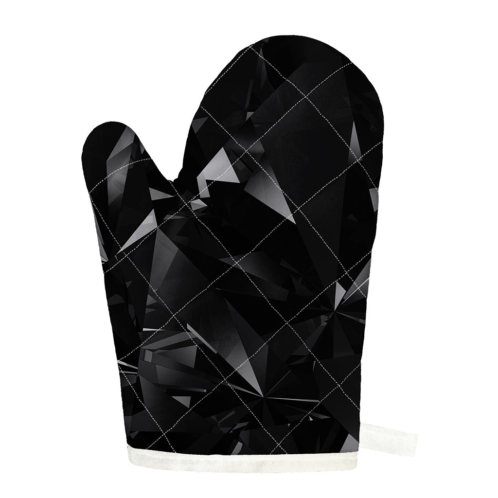 Black Diamond Print Single Oven Mitt