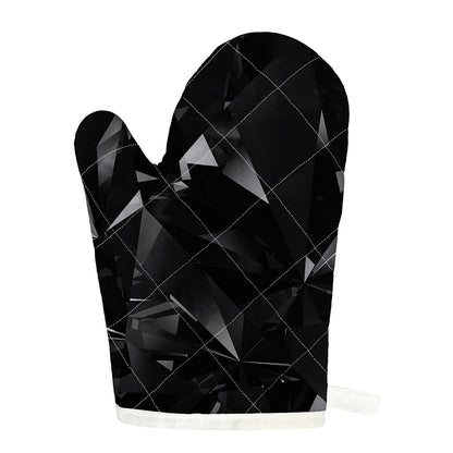 Black Diamond Print Single Oven Mitt