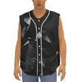 Black Diamond Print Sleeveless Baseball Jersey
