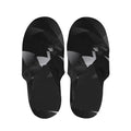Black Diamond Print Slippers