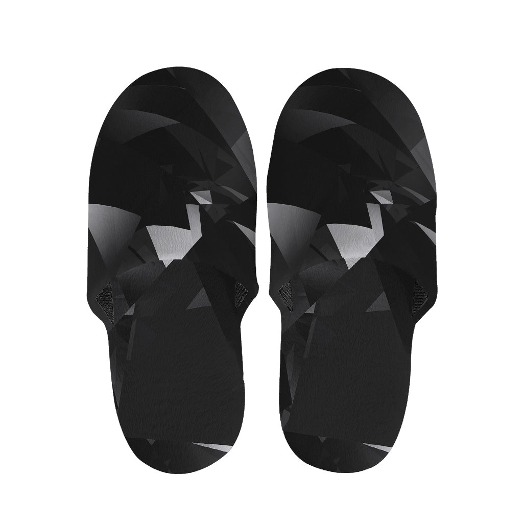 Black Diamond Print Slippers
