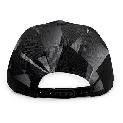 Black Diamond Print Snapback Cap