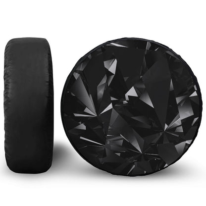 Black Diamond Print Tire Cover