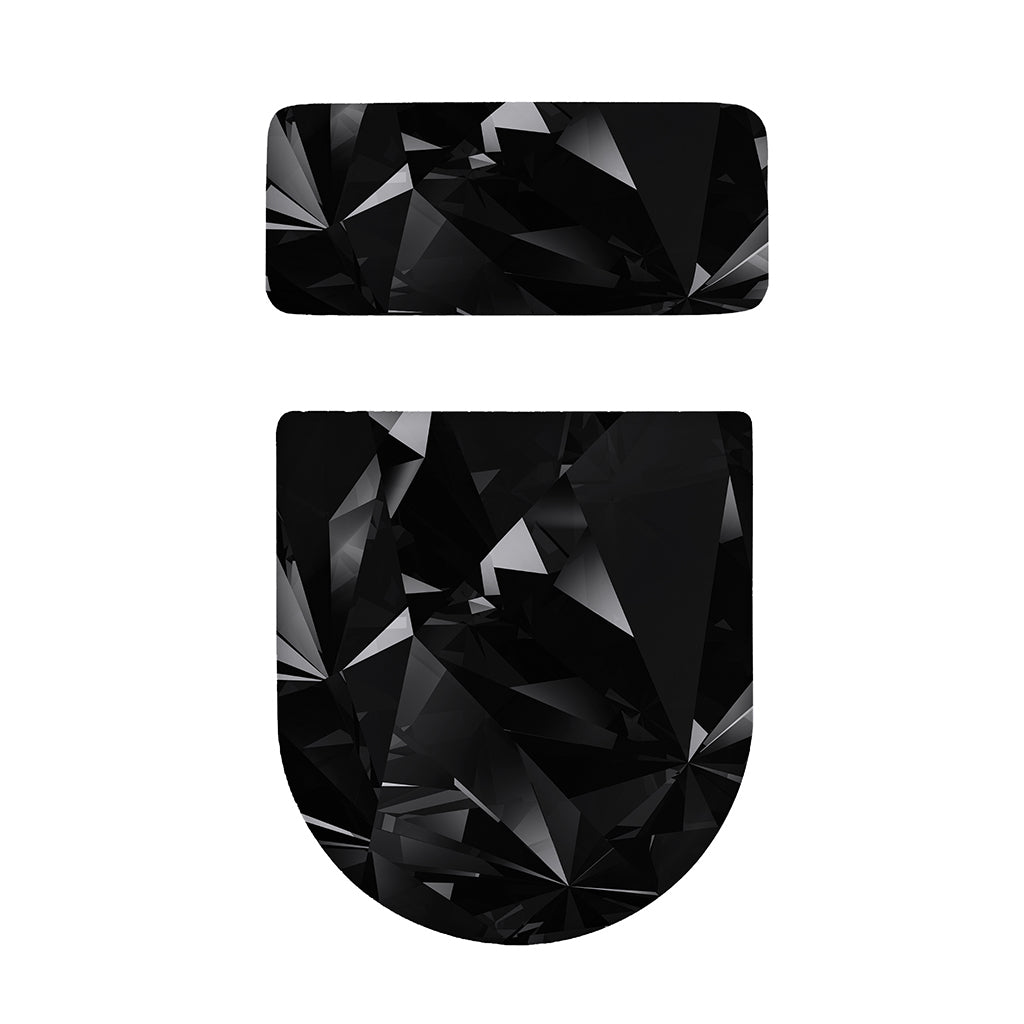 Black Diamond Print Toilet Lid And Tank Cover Set