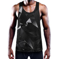 Black Diamond Print Men's Workout Tank Top