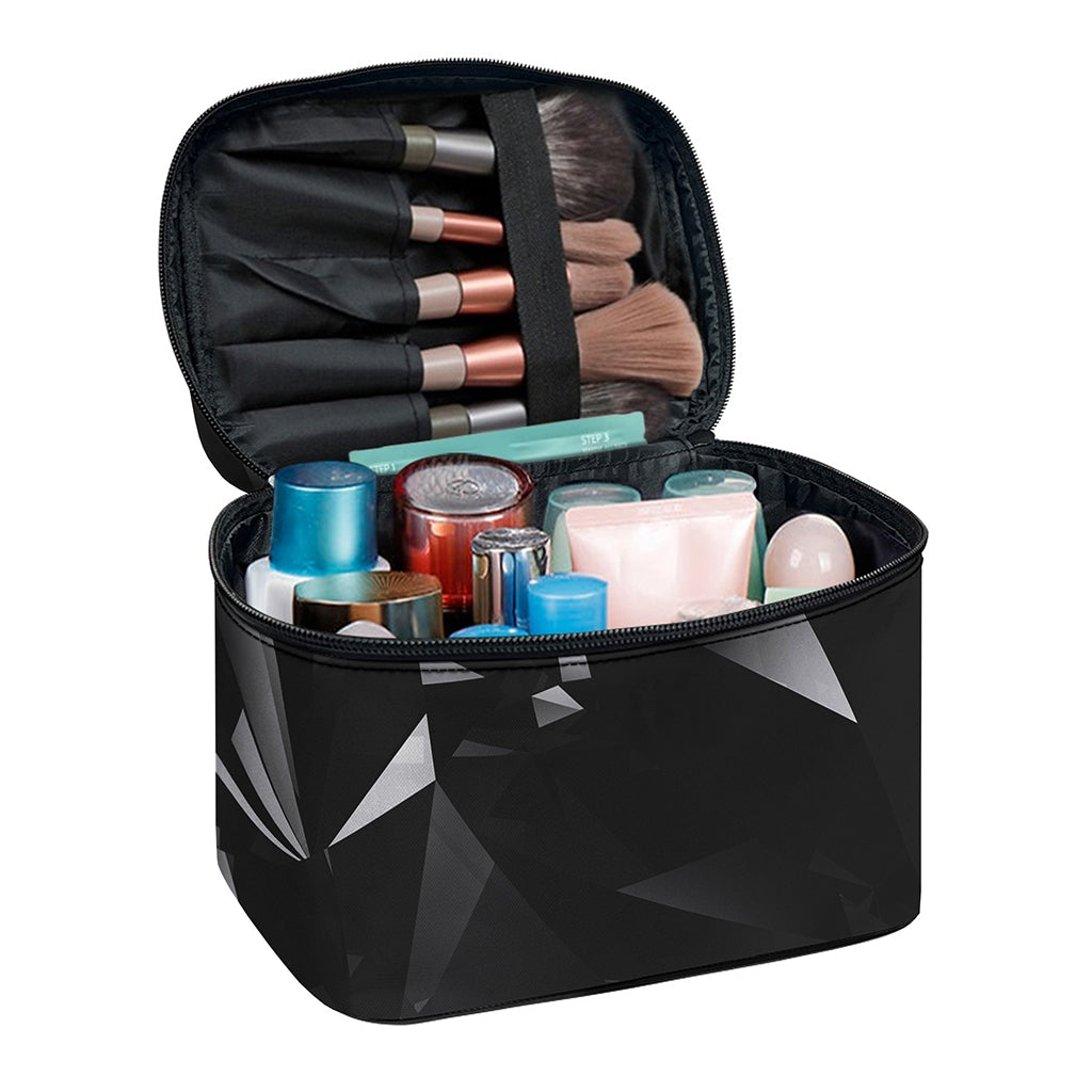 Black Diamond Print Travel Makeup Bag
