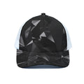 Black Diamond Print White Mesh Trucker Hat