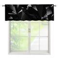 Black Diamond Print Window Valance