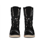 Black Diamond Print Winter Boots