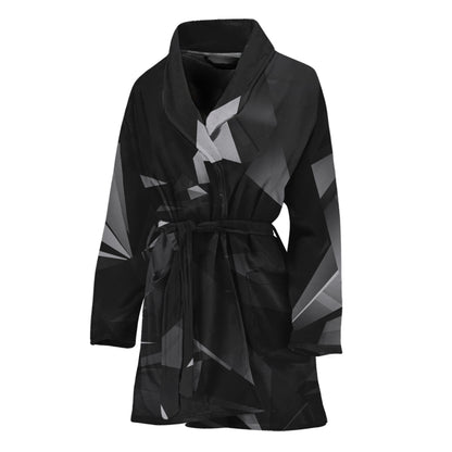 Black Diamond Print Women's Bathrobe