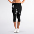 Black Diamond Print Women's Capri Leggings