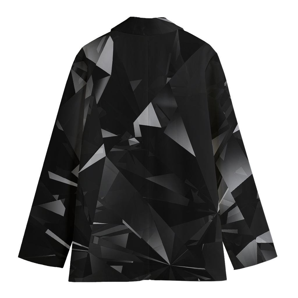 Black Diamond Print Women's Cotton Blazer