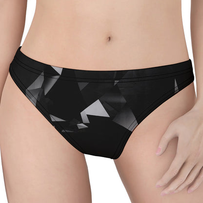 Black Diamond Print Women's Thong