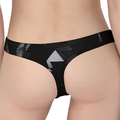 Black Diamond Print Women's Thong