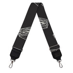 Black Doodle Sandwich Pattern Print Bag Strap