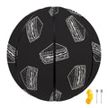 Black Doodle Sandwich Pattern Print Basketball