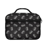Black Doodle Sandwich Pattern Print Briefcase Bible Bag
