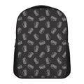 Black Doodle Sandwich Pattern Print Casual Backpack