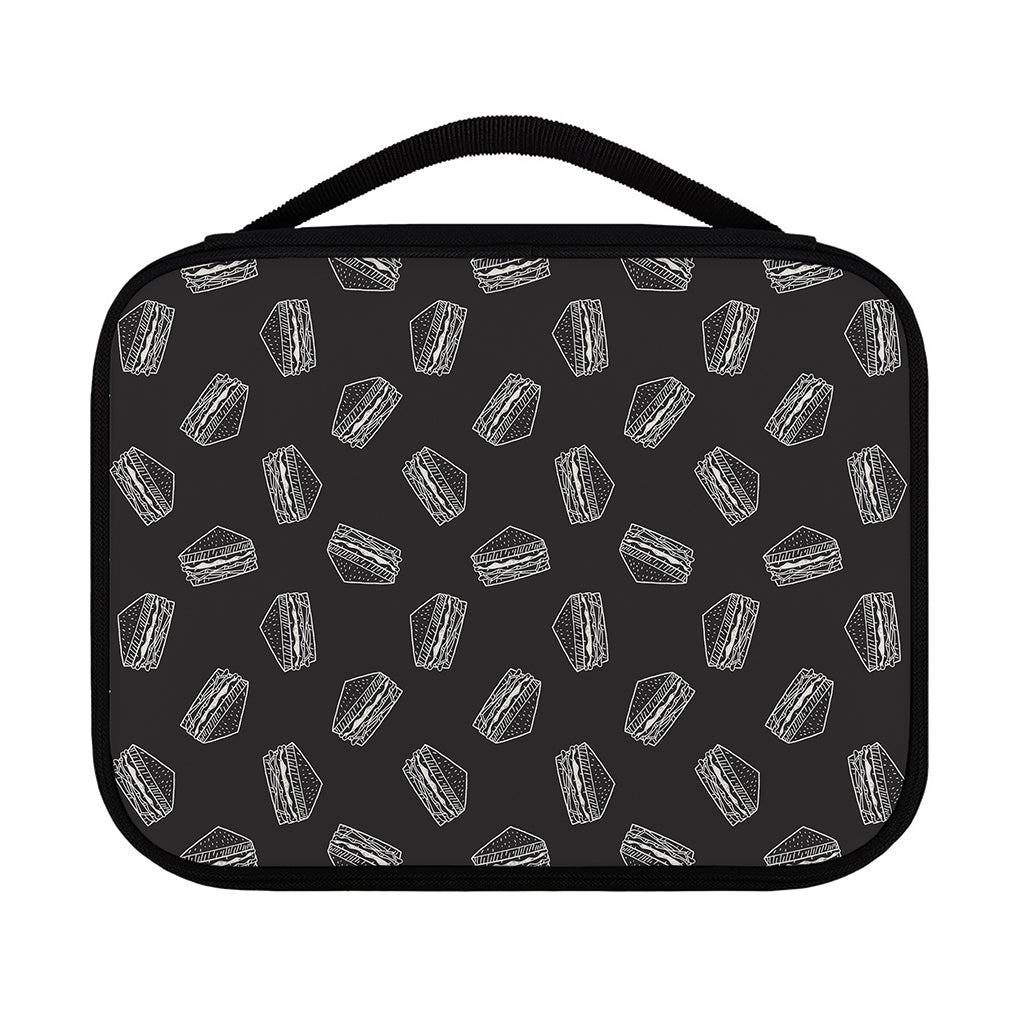Black Doodle Sandwich Pattern Print Classic Bible Case