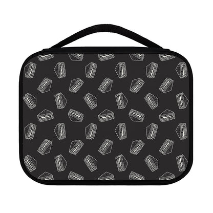 Black Doodle Sandwich Pattern Print Classic Bible Case