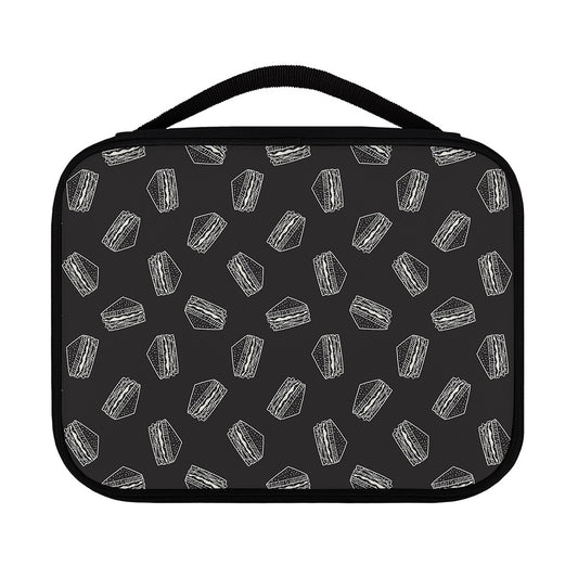 Black Doodle Sandwich Pattern Print Classic Bible Case