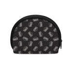 Black Doodle Sandwich Pattern Print Coin Purse