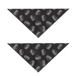 Black Doodle Sandwich Pattern Print Dog Bandana