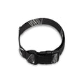 Black Doodle Sandwich Pattern Print Dog Collar