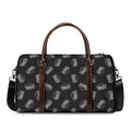 Black Doodle Sandwich Pattern Print Duffel Bag