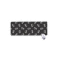 Black Doodle Sandwich Pattern Print Extended Mouse Pad