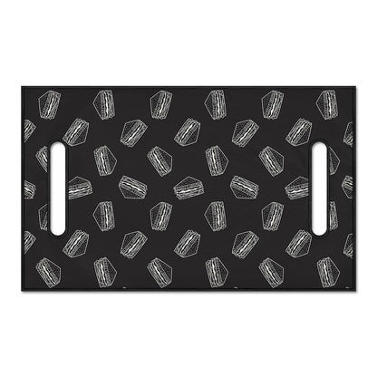 Black Doodle Sandwich Pattern Print Golf Cart Seat Cover