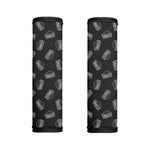 Black Doodle Sandwich Pattern Print Handle Covers