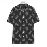 Black Doodle Sandwich Pattern Print Hawaiian Shirt