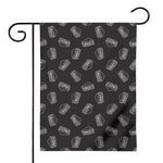 Black Doodle Sandwich Pattern Print House Flag