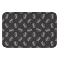 Black Doodle Sandwich Pattern Print Indoor Door Mat